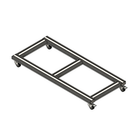 41-190-1SS MODULAR SOLUTIONS REINFORCED CASTER CORNER MOUTNING PLATE FOR CASTER OR FOOT WITH S.S. HARDWARE